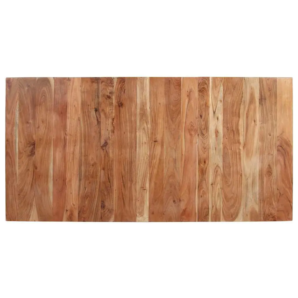Black Solid Acacia Wood Dining Table 160x80x76 cm