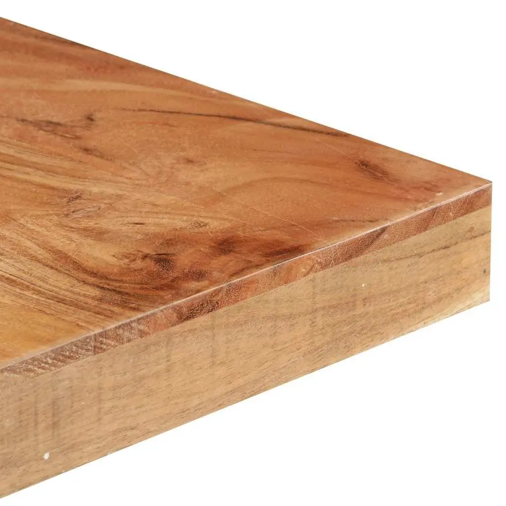 Black Solid Acacia Wood Dining Table 160x80x76 cm