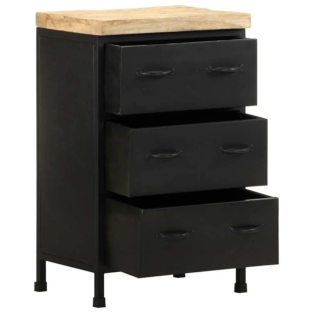 Rustic Brown Sideboard 47x35x76 cm with 3 Drawers