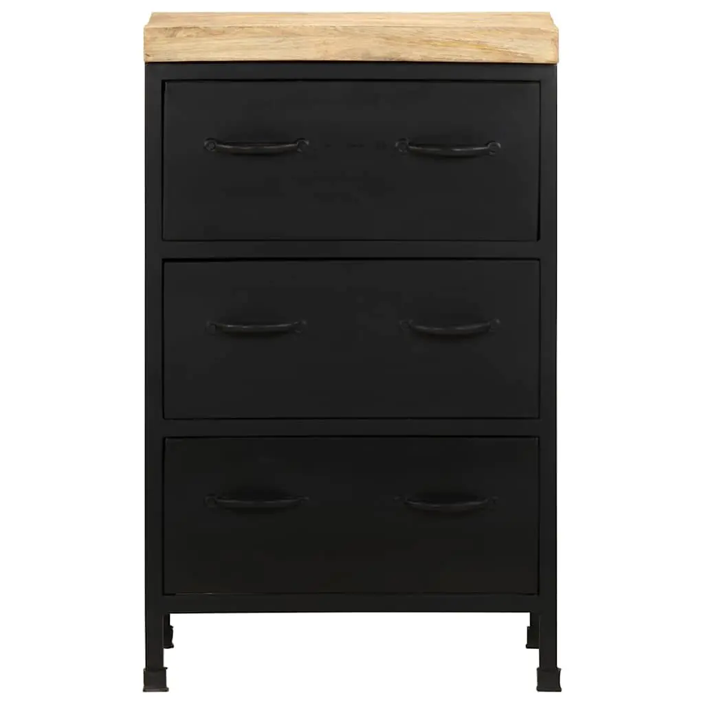 Rustic Brown Sideboard 47x35x76 cm with 3 Drawers