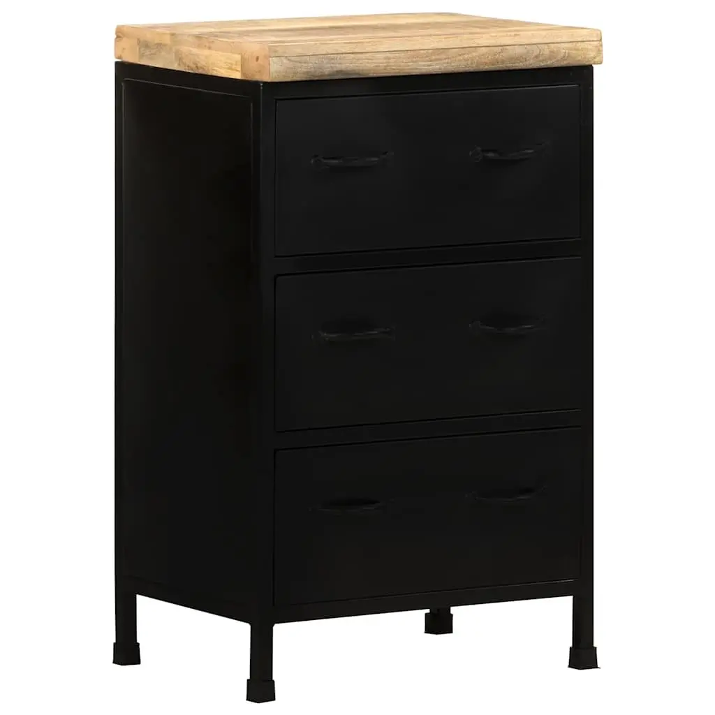 Rustic Brown Sideboard 47x35x76 cm with 3 Drawers