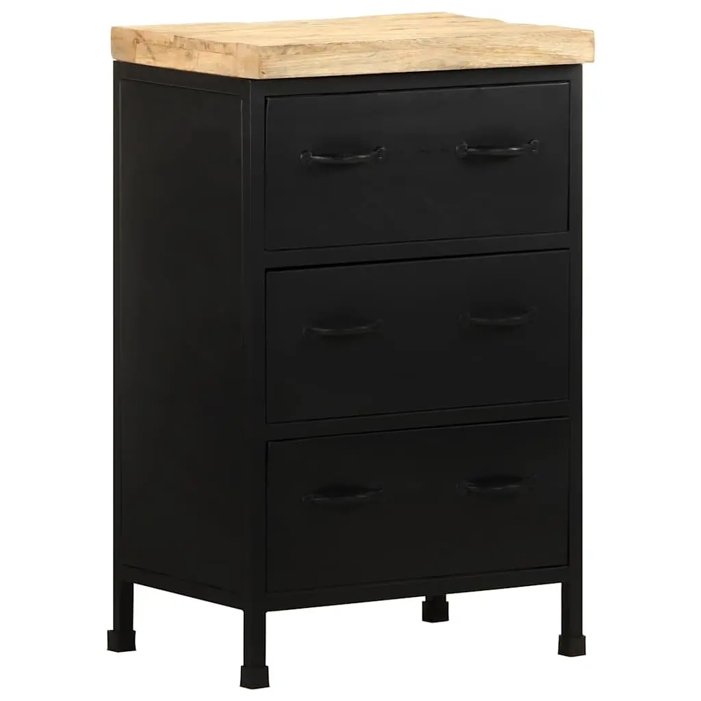 Rustic Brown Sideboard 47x35x76 cm with 3 Drawers