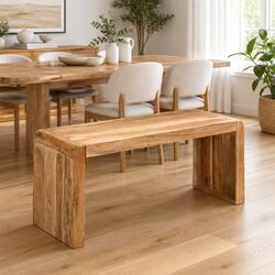 Dining Bench 110x38x46cm Solid Acacia Wood Kitchen Hall Entryway Seating