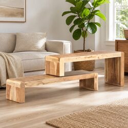Stylish Industrial TV Cabinet with Solid Wood Build