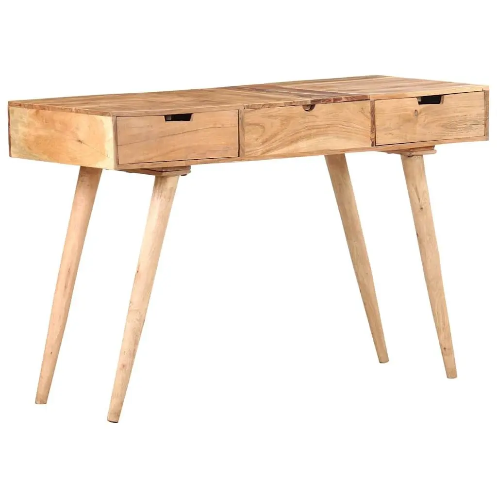 Solid Wood Dressing Table with Integrated Mirror 112x45x76cm