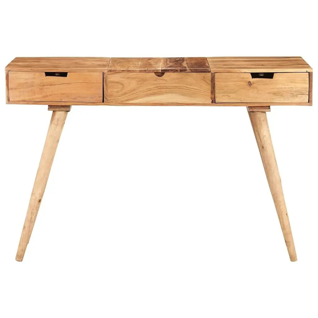 Solid Wood Dressing Table with Integrated Mirror 112x45x76cm