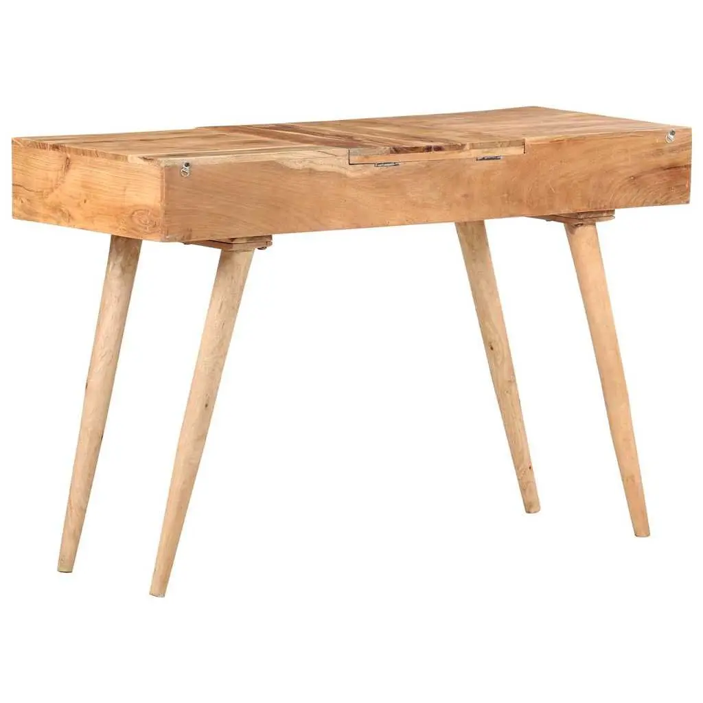 Solid Wood Dressing Table with Integrated Mirror 112x45x76cm
