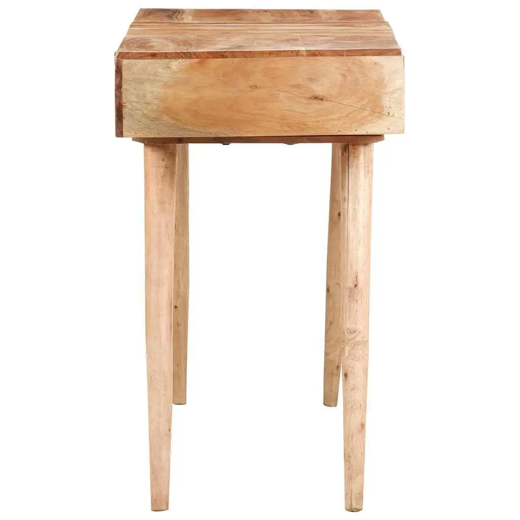 Solid Wood Dressing Table with Integrated Mirror 112x45x76cm