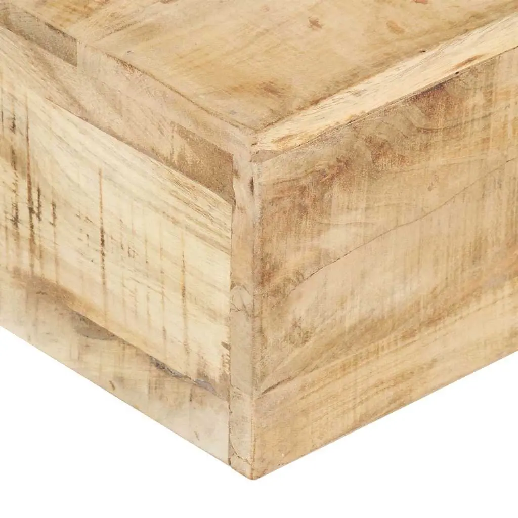 Solid Mango Wood Coffee Table 80x80x28 cm for Living Rooms