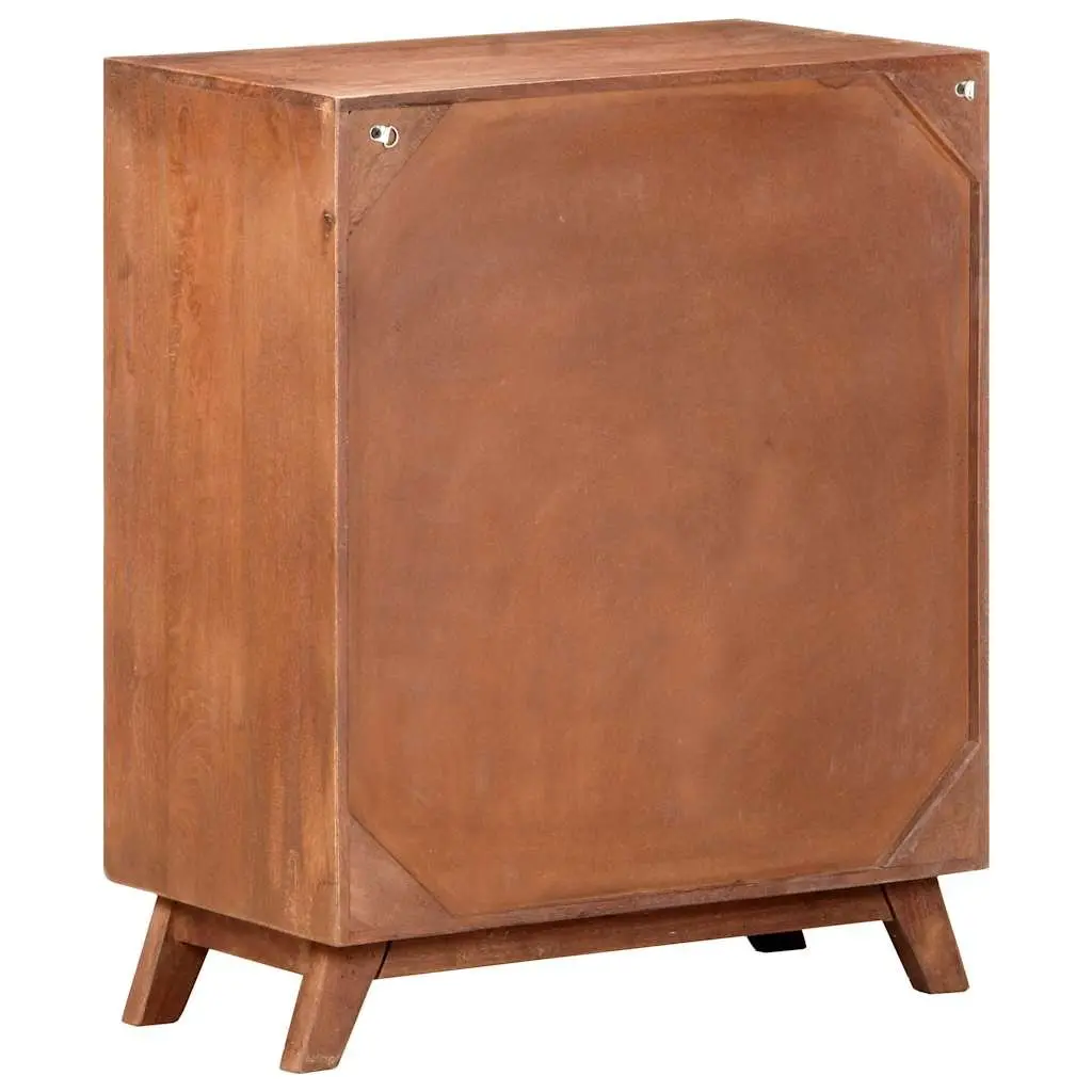 Solid Mango Wood Sideboard with Drawers and Door