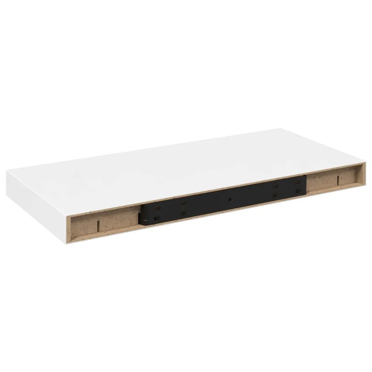 White Floating Wall Shelf with Invisible Mounting