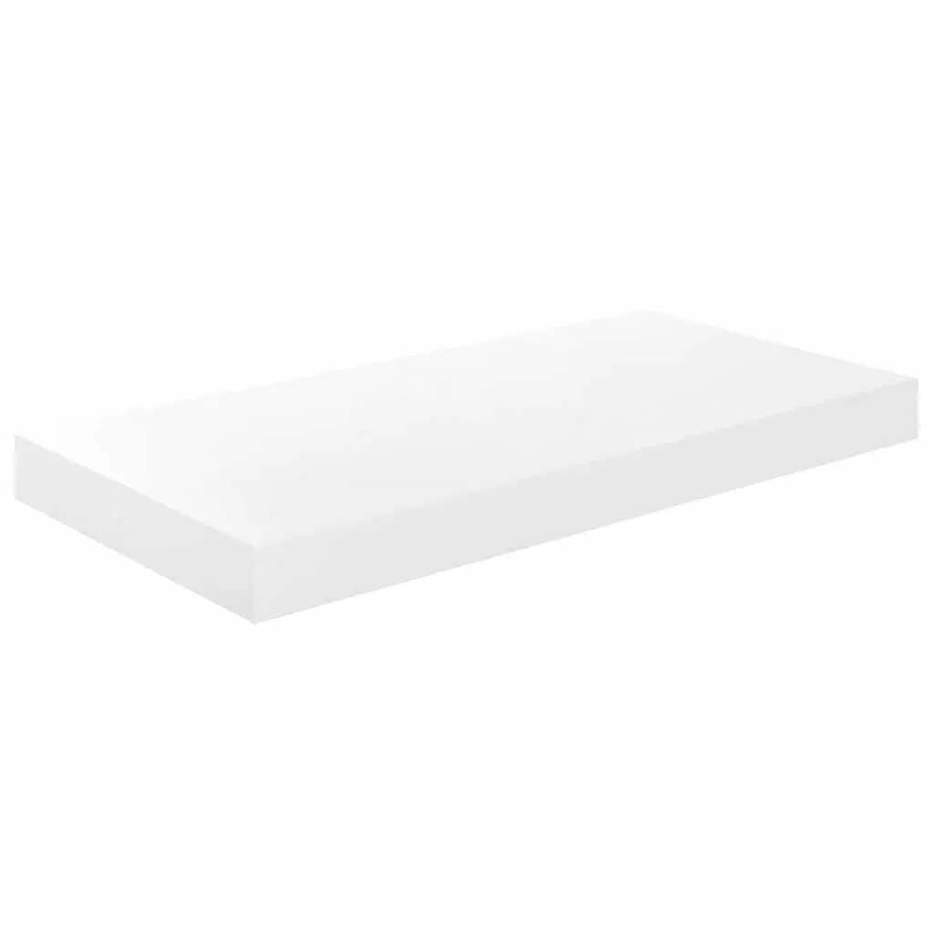 White Floating Wall Shelf with Invisible Mounting