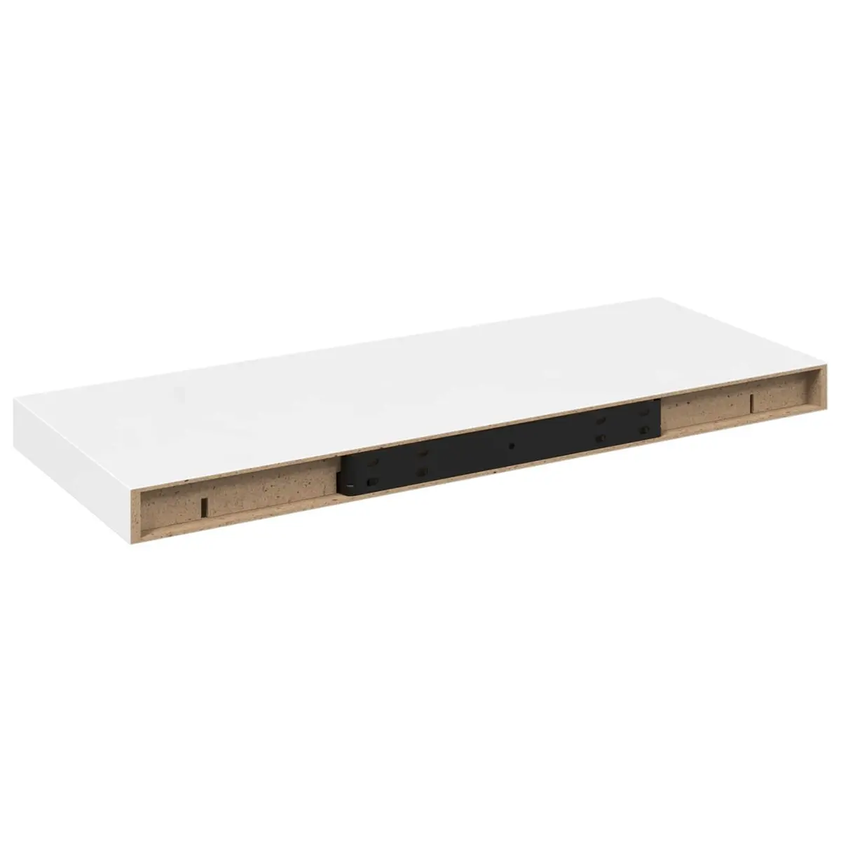 Floating Wall Shelves 2 pcs High Gloss White Display Ledge Storage Home Decor