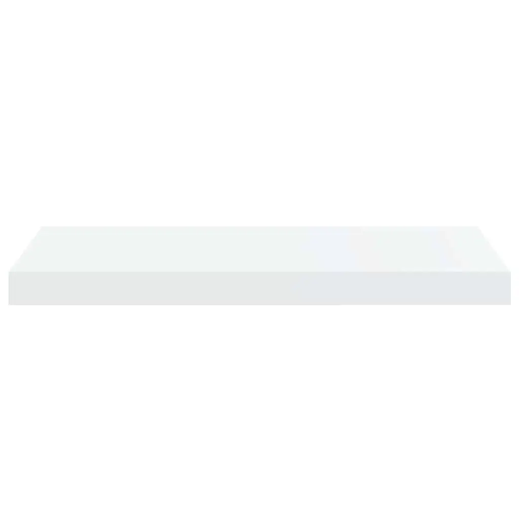 Floating Wall Shelves 2 pcs High Gloss White Display Ledge Storage Home Decor