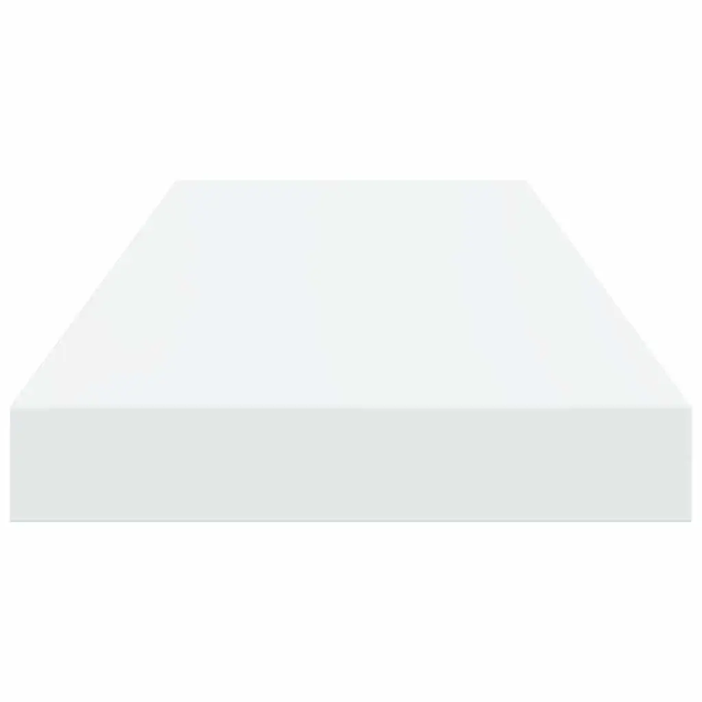 Floating Wall Shelves 2 pcs High Gloss White Display Ledge Storage Home Decor