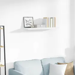 Durable White Floating Wall Shelf with Invisible Mount