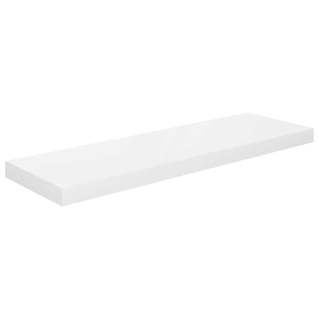 Floating Wall Shelf Honeycomb MDF 80 x 23.5 x 3.8 cm White