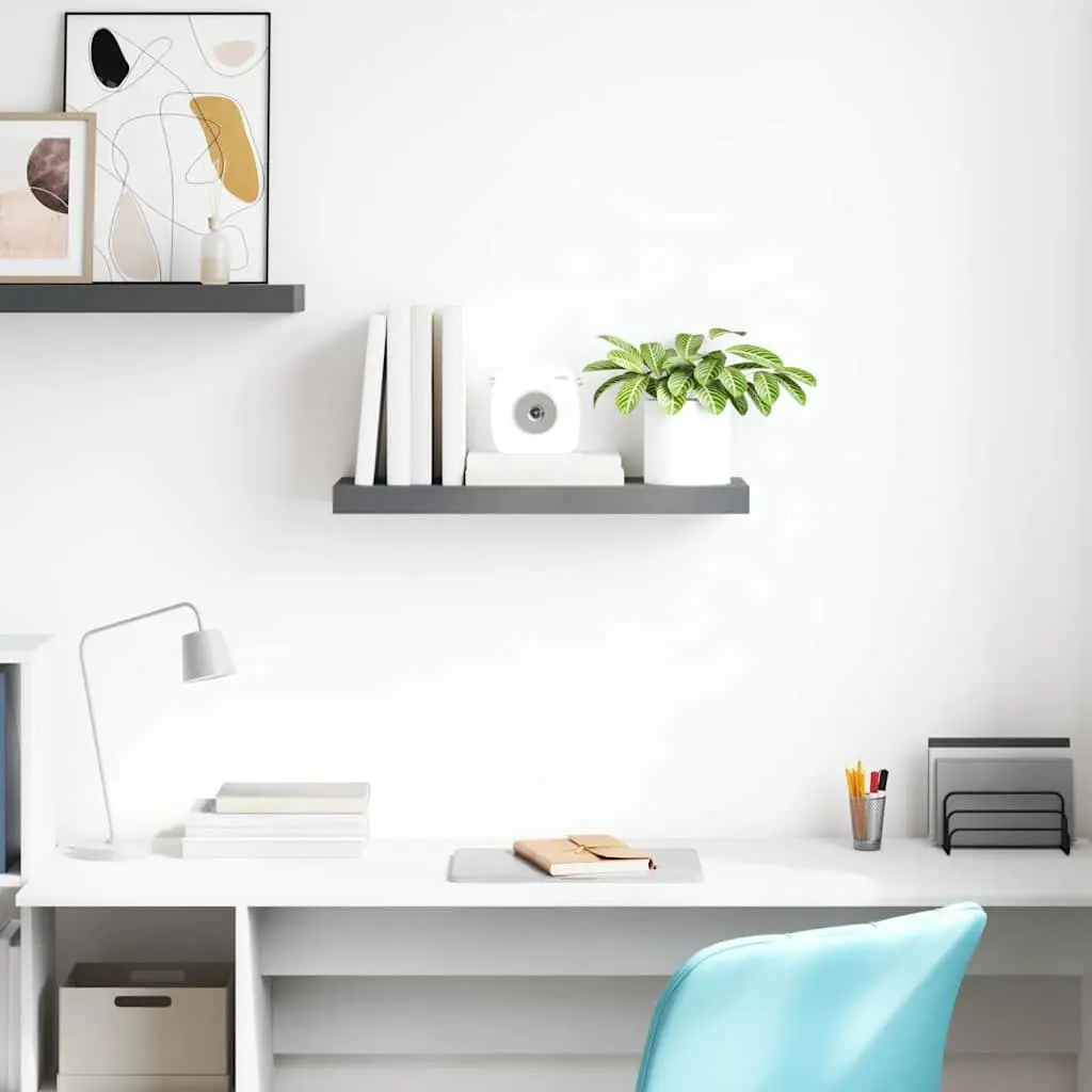 Grey Honeycomb Wall Shelf with Metal Frame for Display