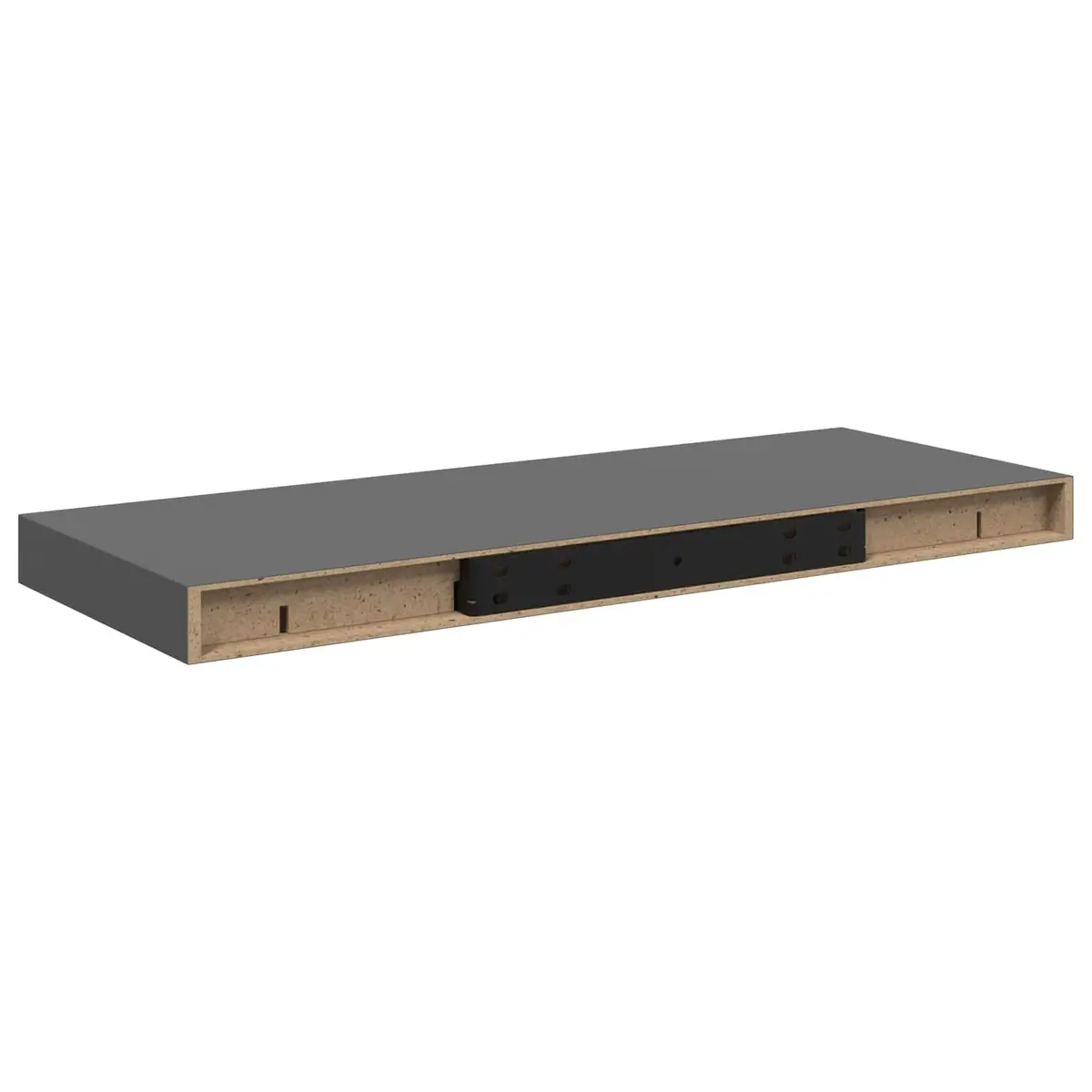 Floating Wall Shelves Set of 2 in Grey