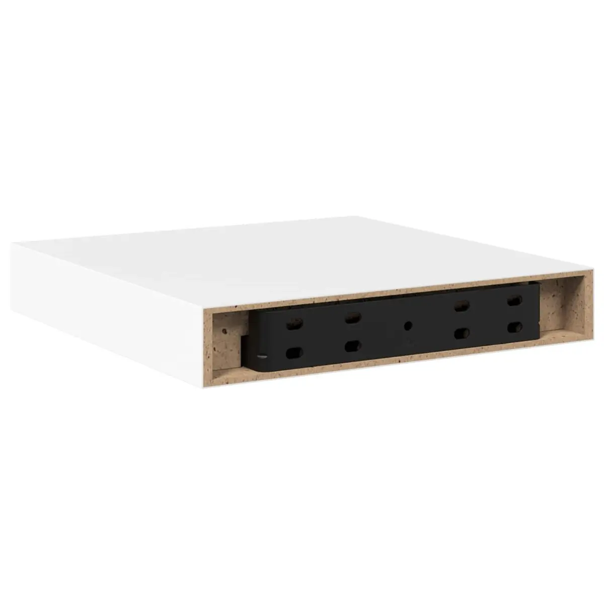 White Wall Shelf with Invisible Mounting System