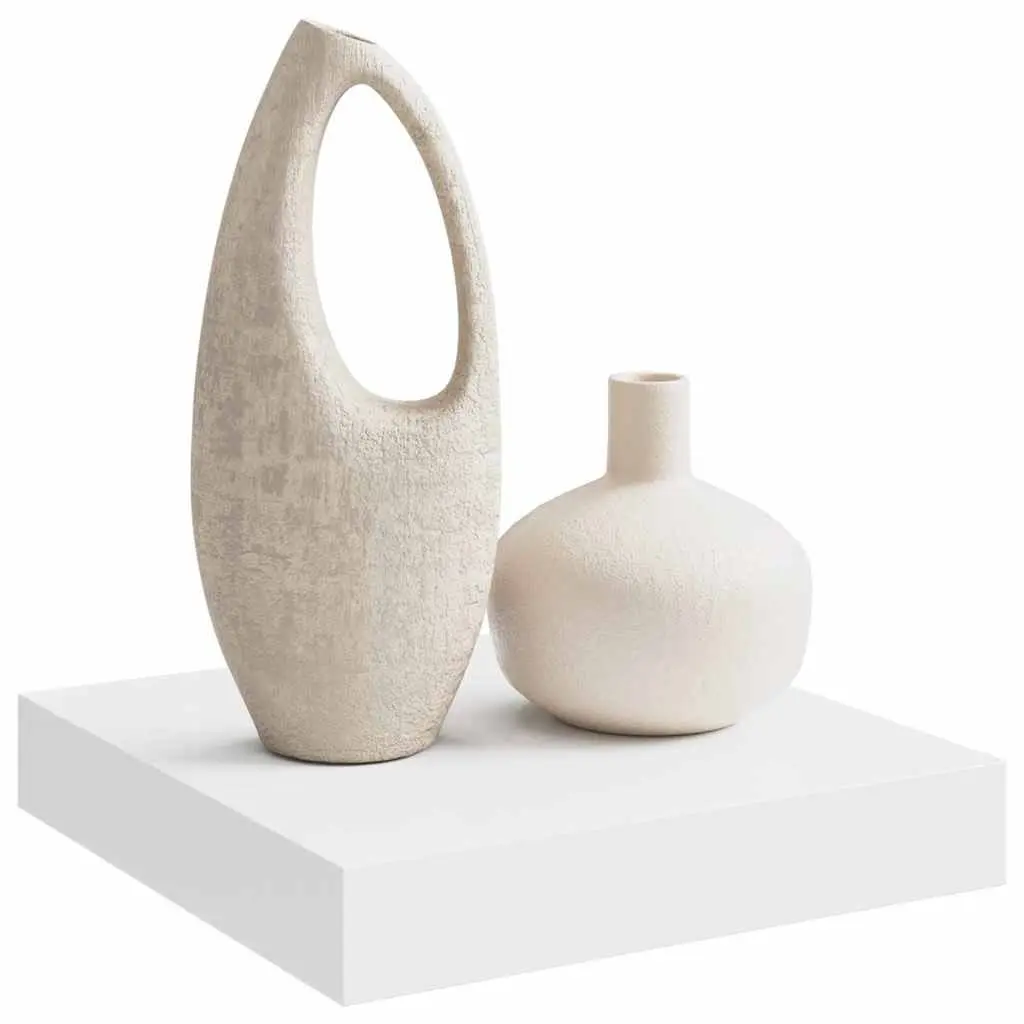 White Wall Shelf with Invisible Mounting System