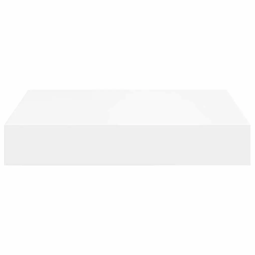 White Wall Shelf with Invisible Mounting System