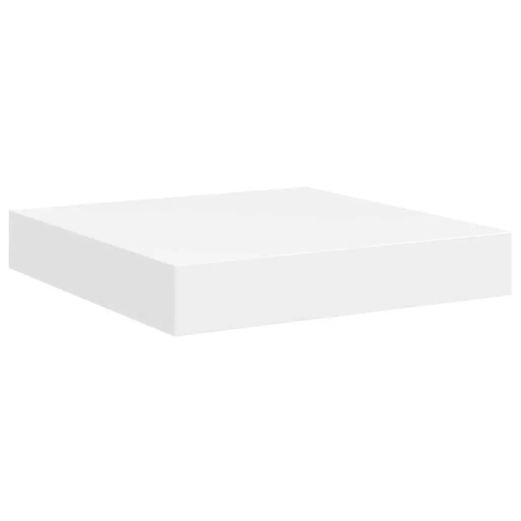 Floating Wall Shelves 2 pcs White Display Rack Home Storage Organiser Decor