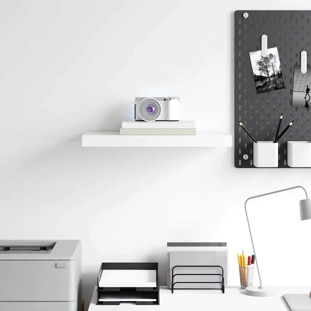 Floating Wall Shelf White Display Ledge Storage Rack Home Decor Organiser