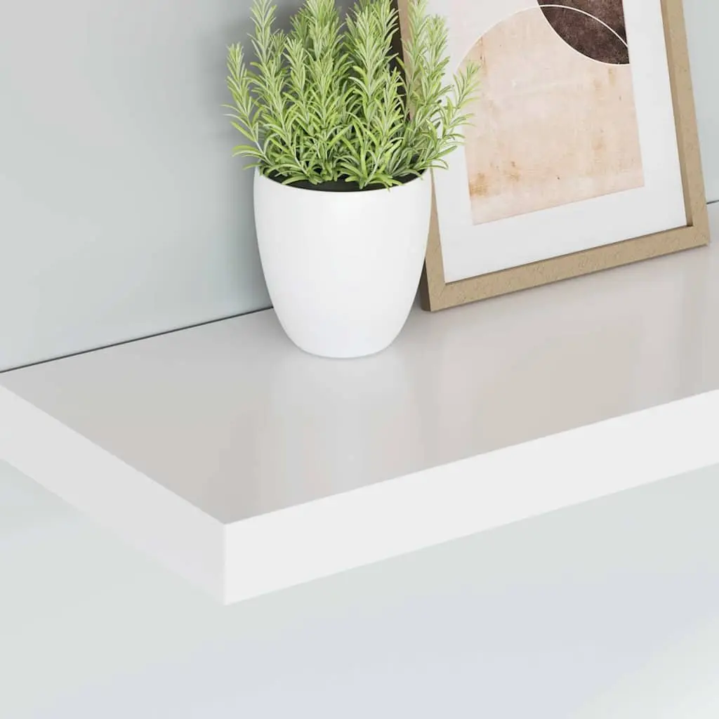 Floating Wall Shelf White Display Ledge Storage Rack Home Decor Organiser