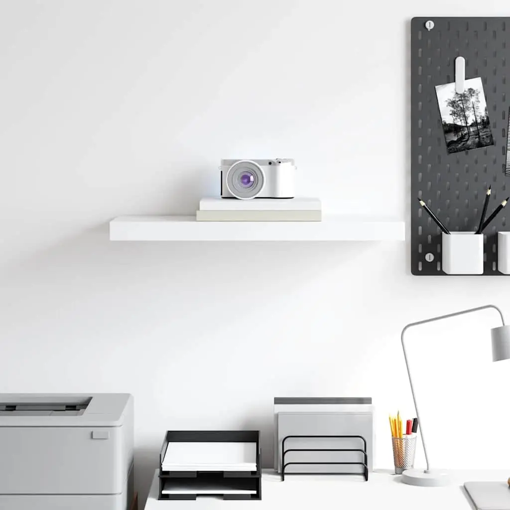 White Floating Wall Shelf for Home Display
