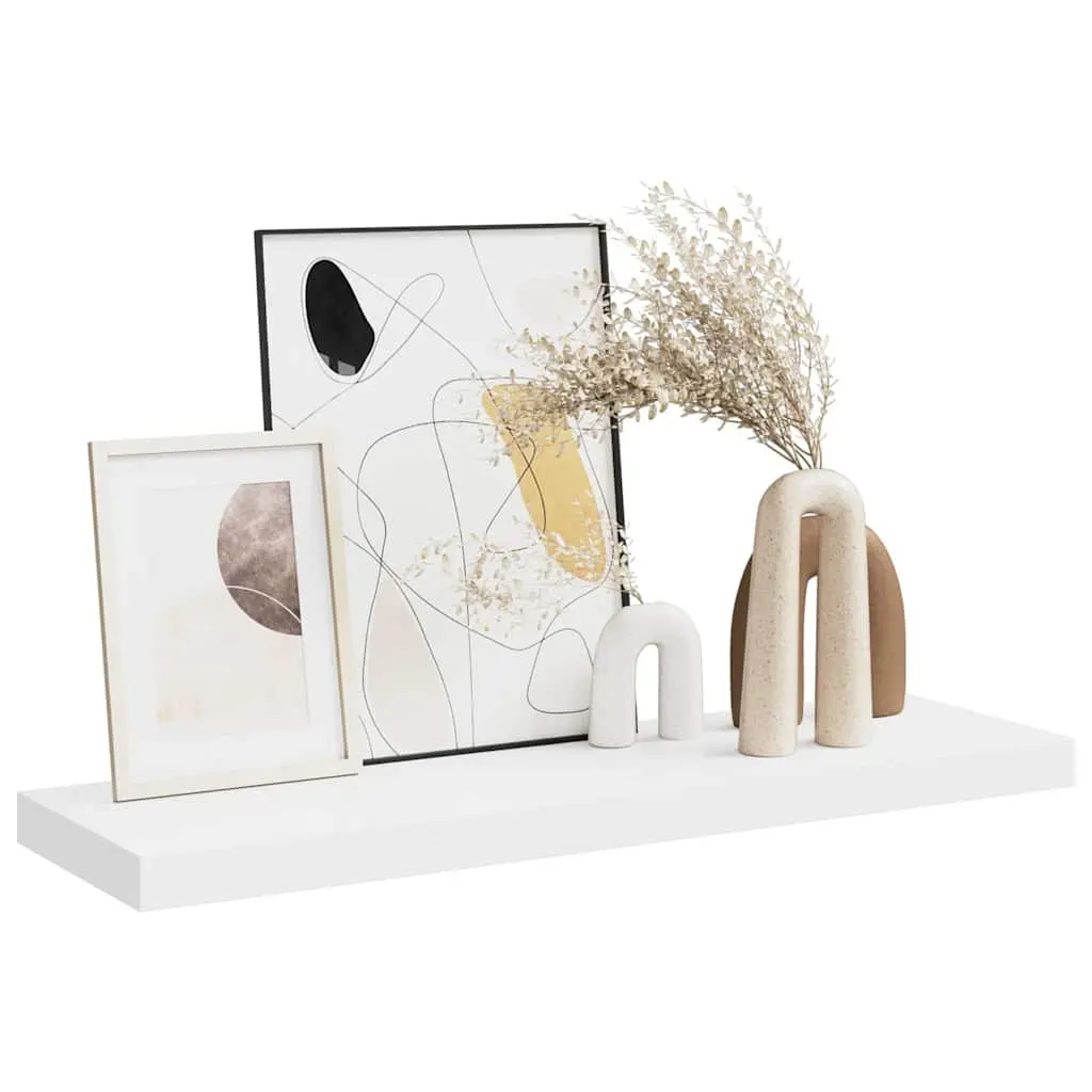 80cm White Floating Wall Shelf for Display