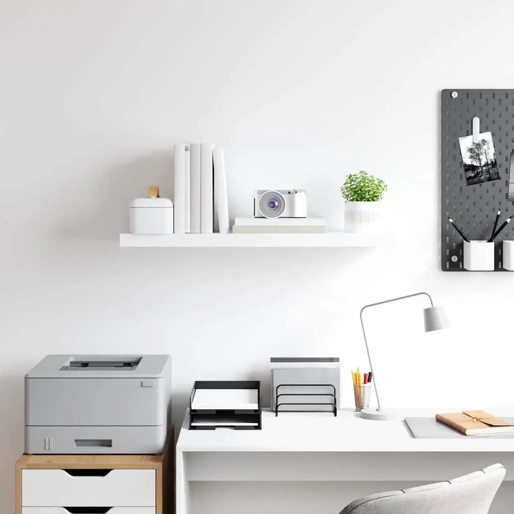 80cm White Floating Wall Shelf for Display