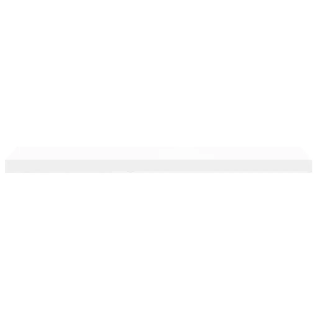 Floating Wall Shelf Honeycomb MDF Metal 90 x 23.5 x 3.8 cm White