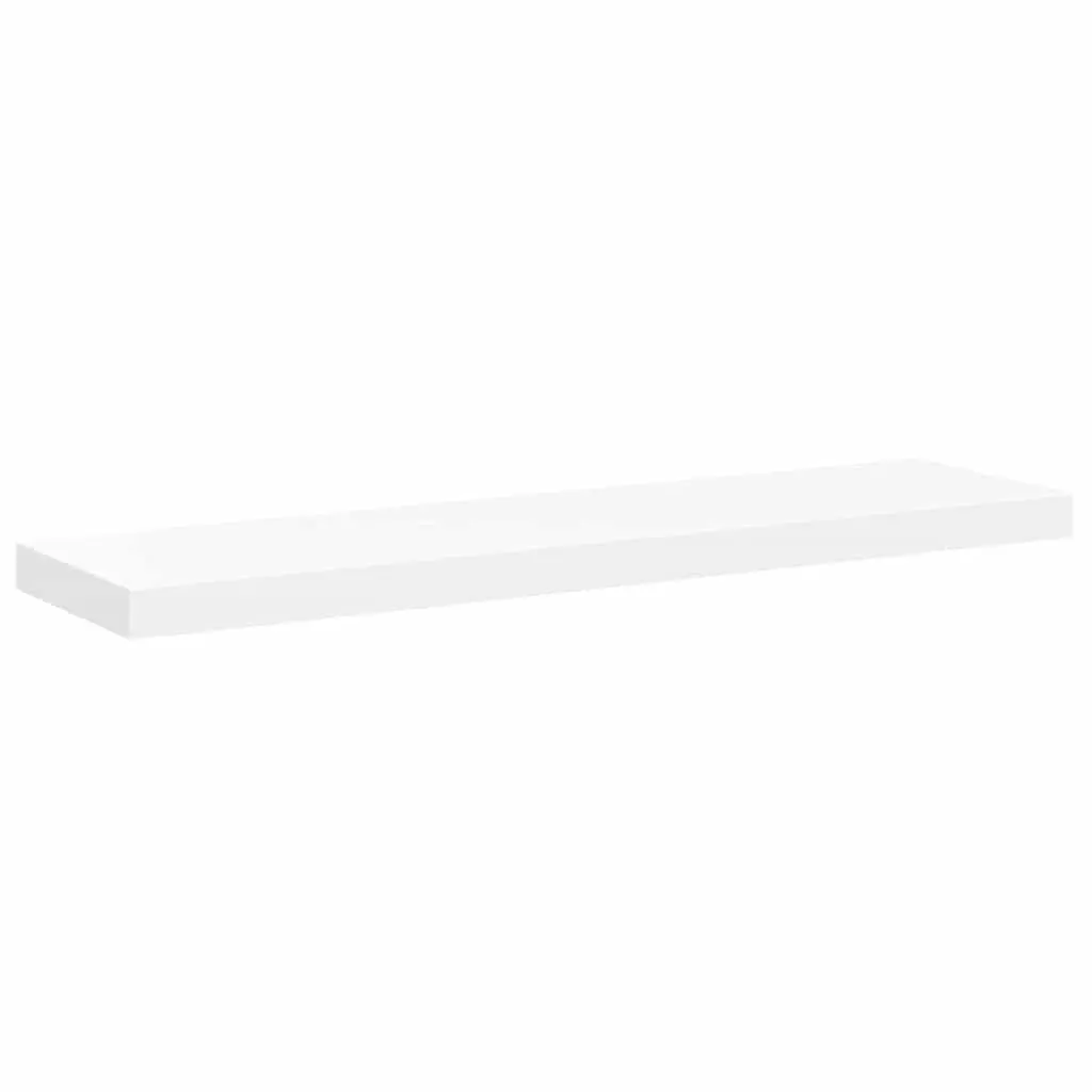Floating Wall Shelves Honeycomb MDF Metal 90 x 23.5 x 3.8 cm White 4 Piece Set