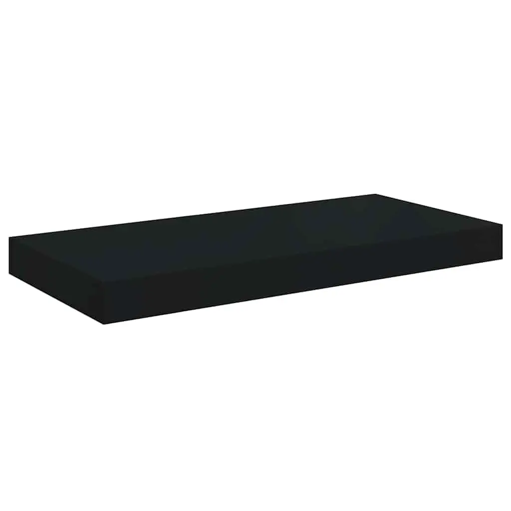 Black Floating Wall Shelf for Display