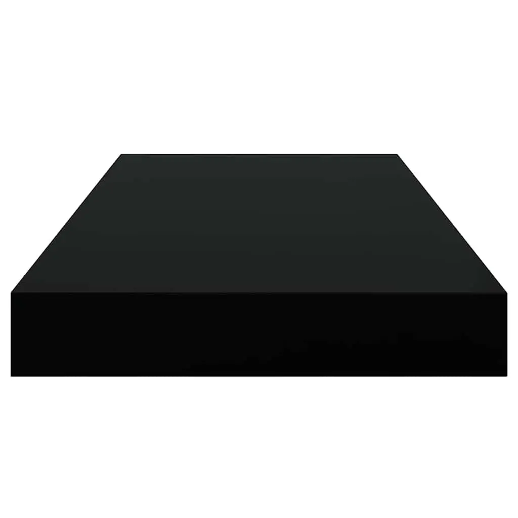 Black Floating Wall Shelf for Display