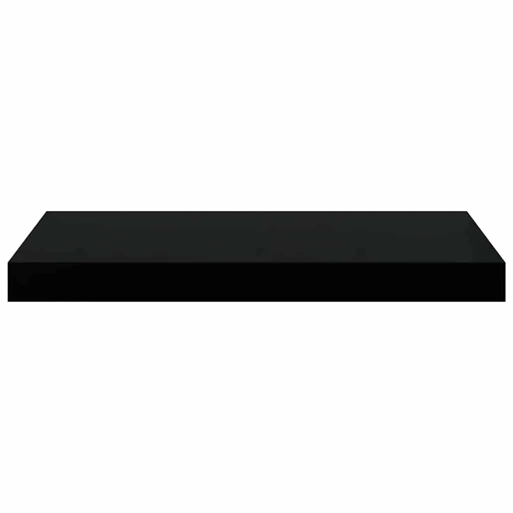 Wall Shelves Honeycomb MDF Metal Frame 50 x 23.5 x 3.8 cm Black 4 Piece