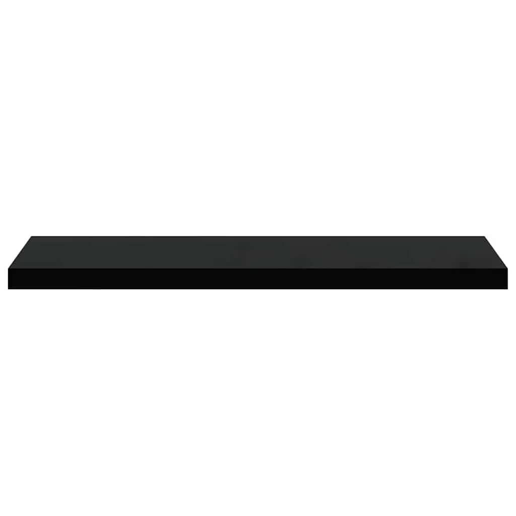 Black Floating Wall Shelf for Displaying Items