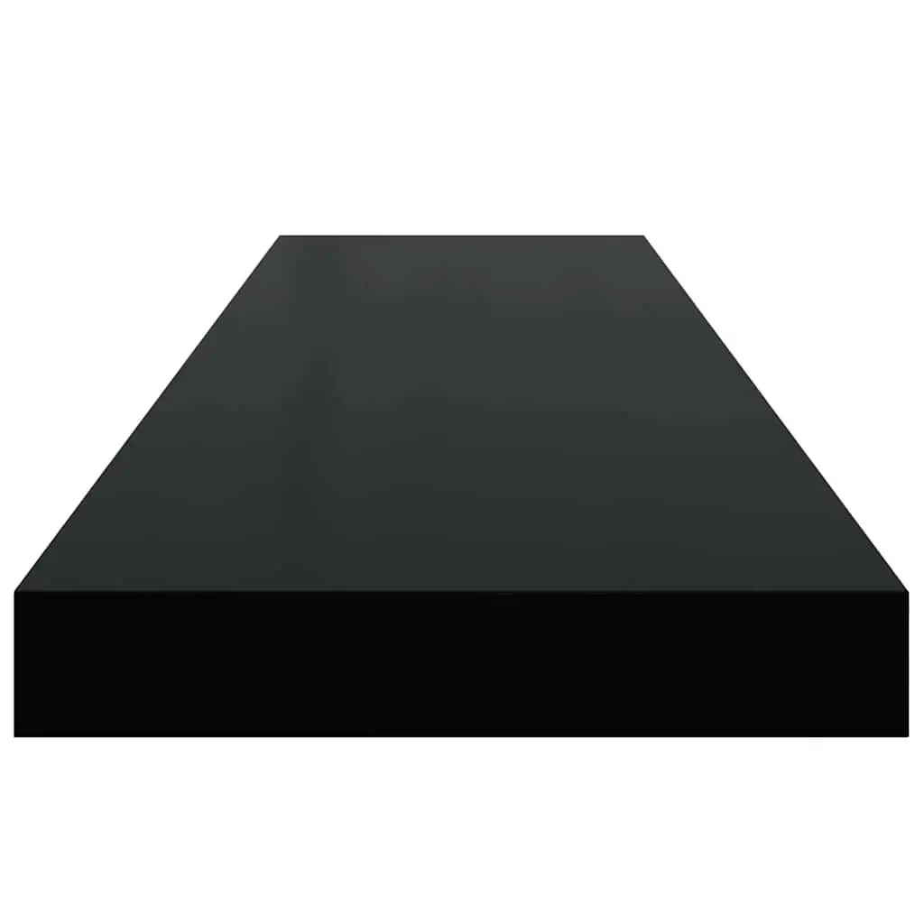 Floating Wall Shelves 2 pc Black 90x23.5x3.8 cm Display Storage Home Decor