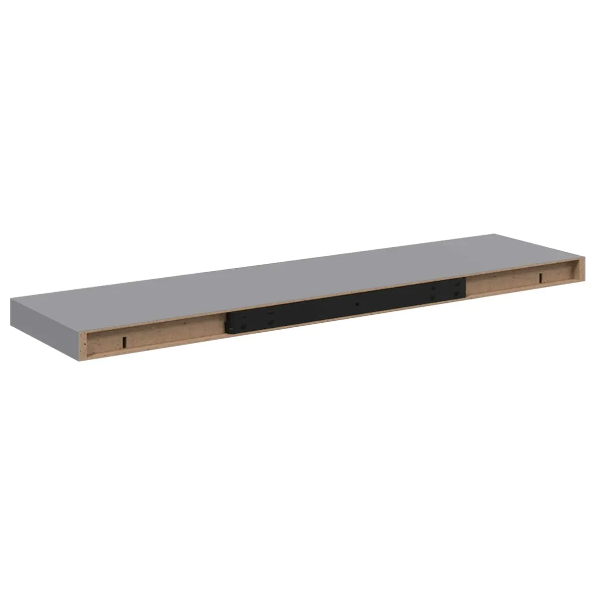 Floating Wall Shelf with Durable Grey Finish