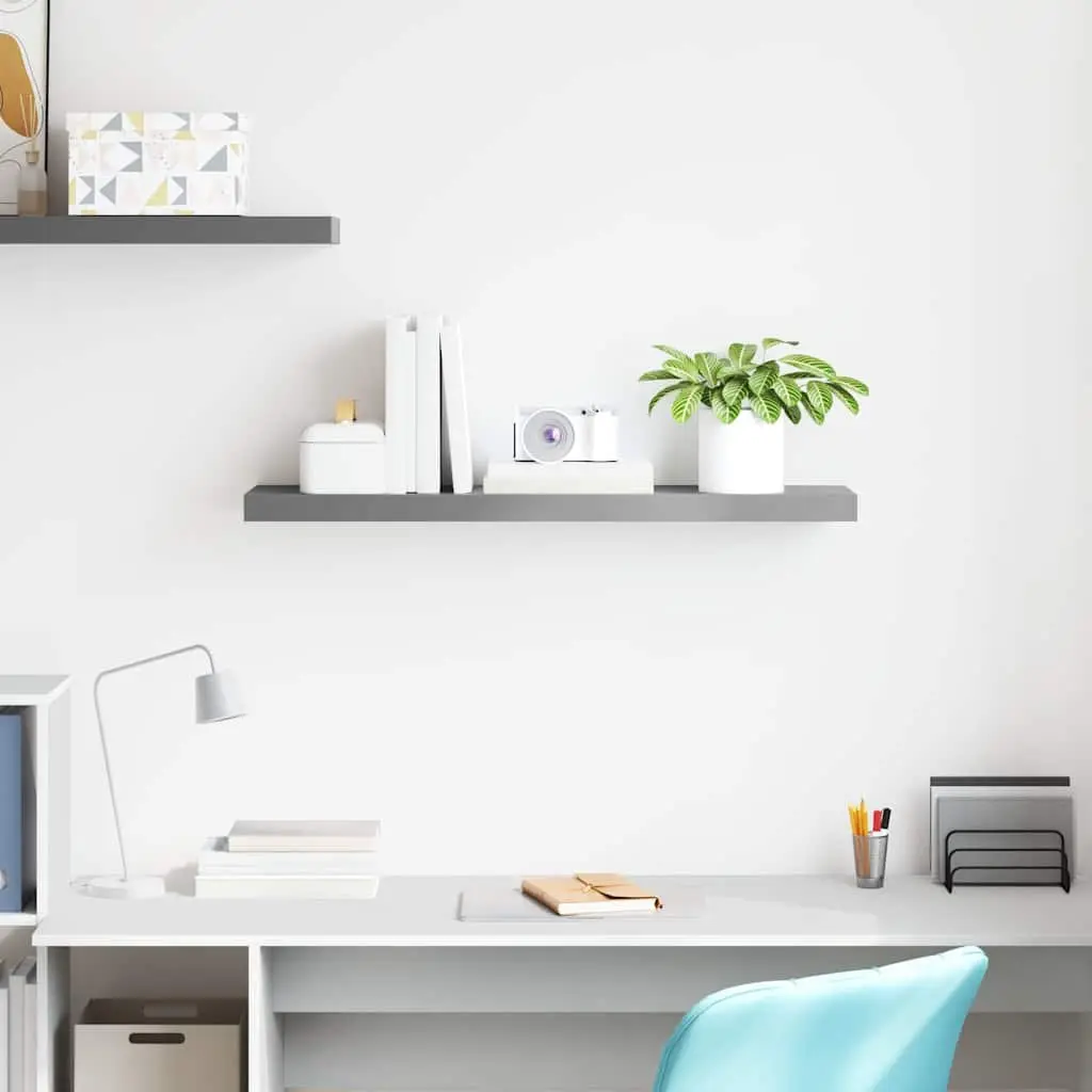 Floating Wall Shelf with Durable Grey Finish
