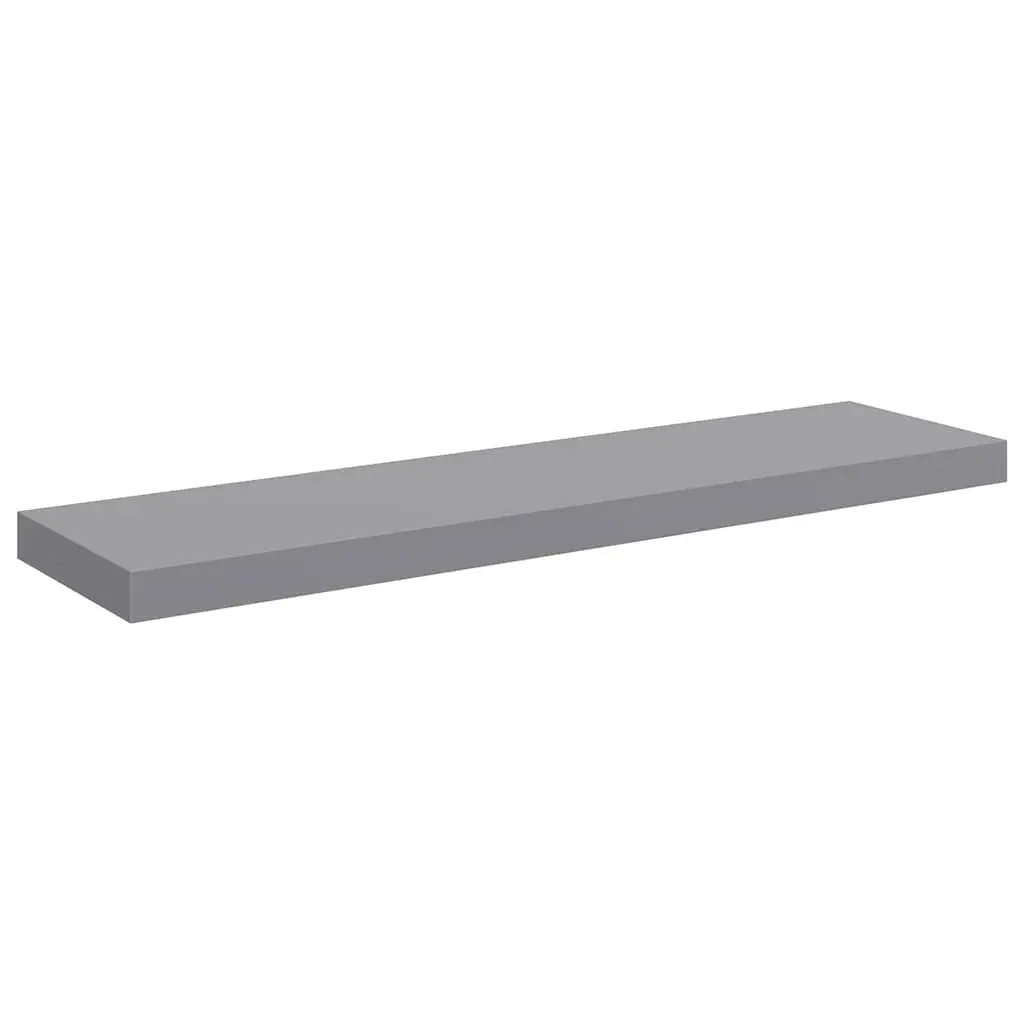 Floating Wall Shelves 2 pcs Grey Display Ledge Storage Home Decor Organizer