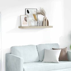 Brown Floating Wall Shelf for Display and Storage