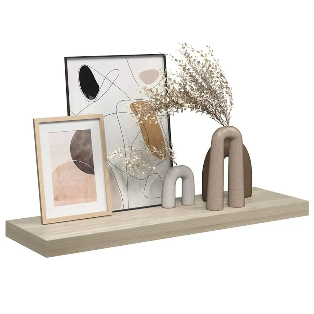 Floating Wall Shelf Honeycomb MDF 80 x 23.5 x 3.8 cm Brown