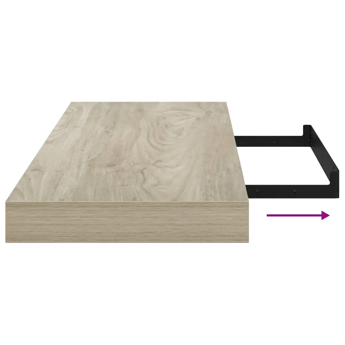 Floating Wall Shelf Honeycomb MDF 80 x 23.5 x 3.8 cm Brown