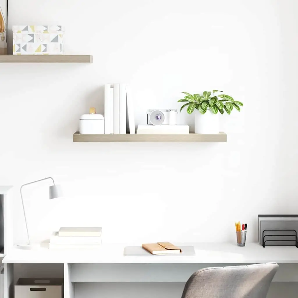 Floating Wall Shelf Honeycomb MDF 80 x 23.5 x 3.8 cm Brown
