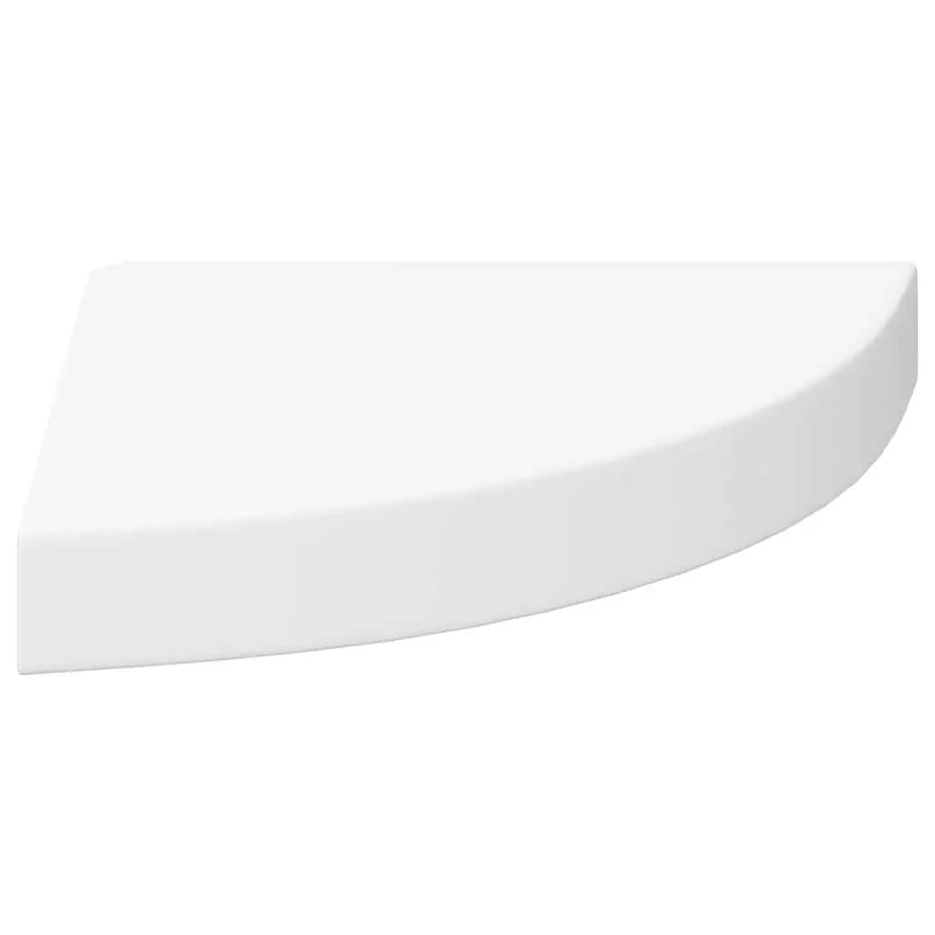 Floating Corner Wall Shelves 2 pc White