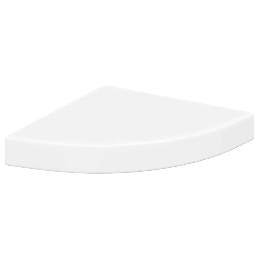 Floating Corner Shelves MDF 25 x 25 x 3.8 cm White 4 Pieces