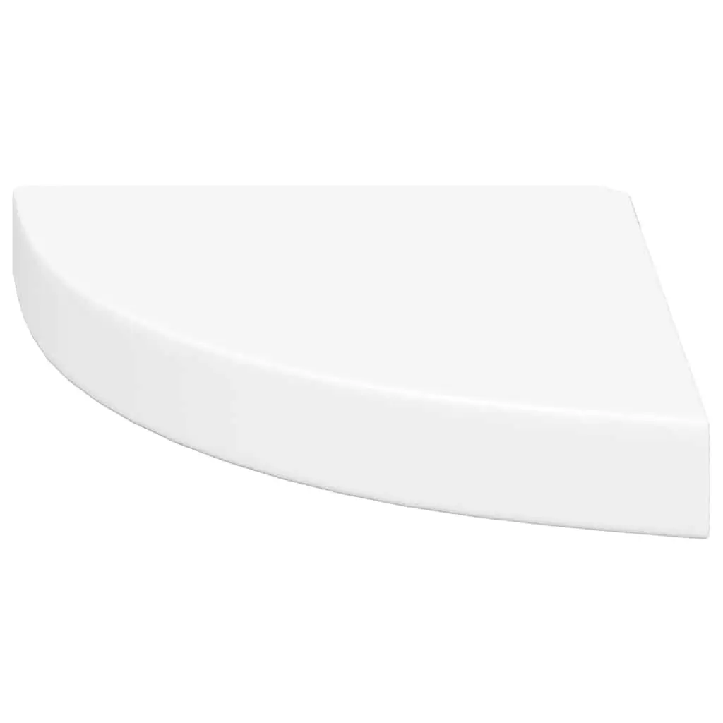 Floating Corner Shelves MDF 25 x 25 x 3.8 cm White 4 Pieces