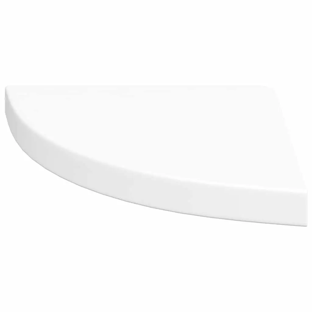 Floating Corner Shelves Honeycomb MDF 35x35x3.8 cm White 4 Piece